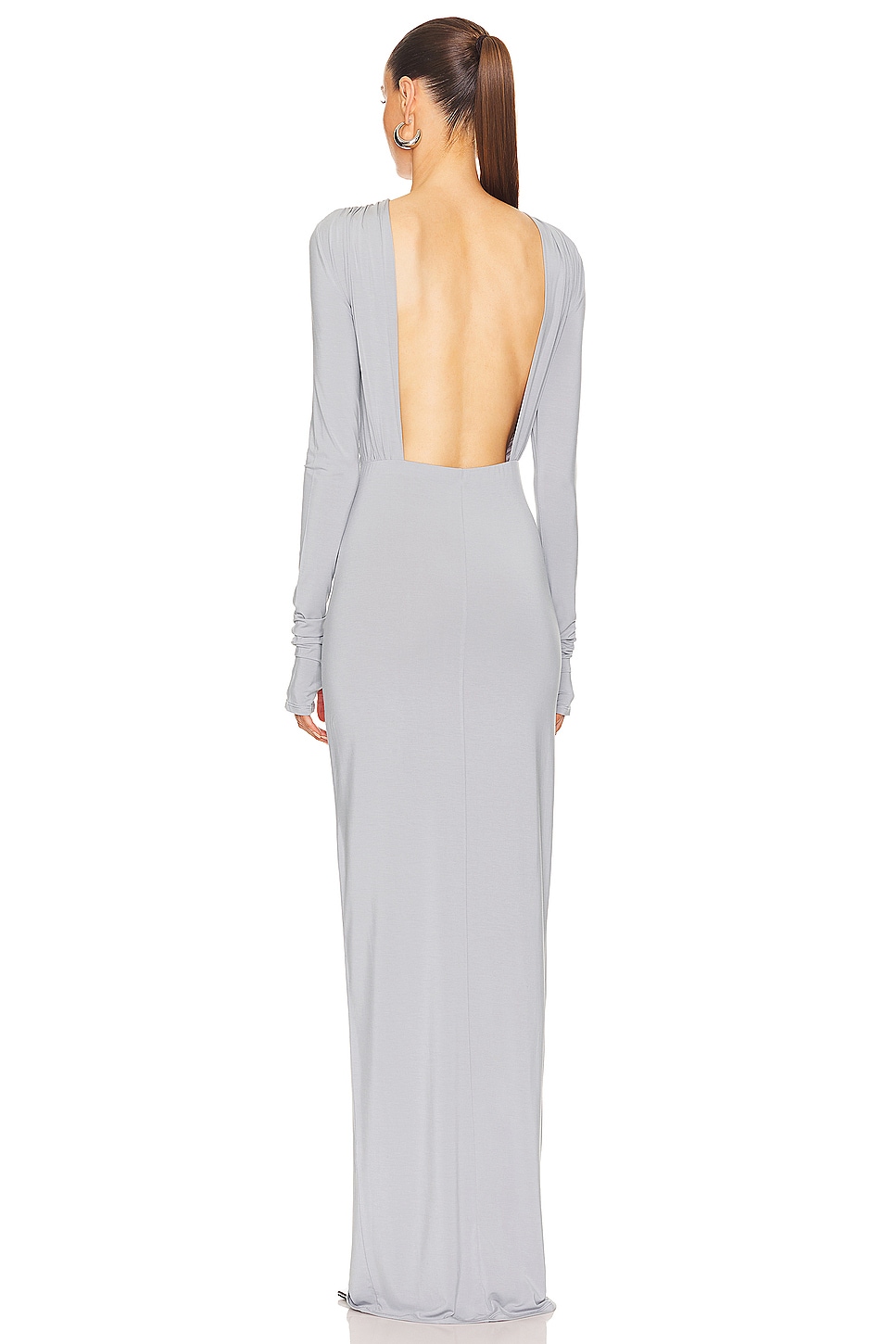 Helsa Jersey Backless Maxi Dress