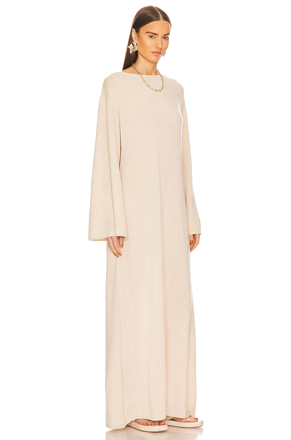 Helsa Boden Cashmere Maxi Dress in Heather Oatmeal