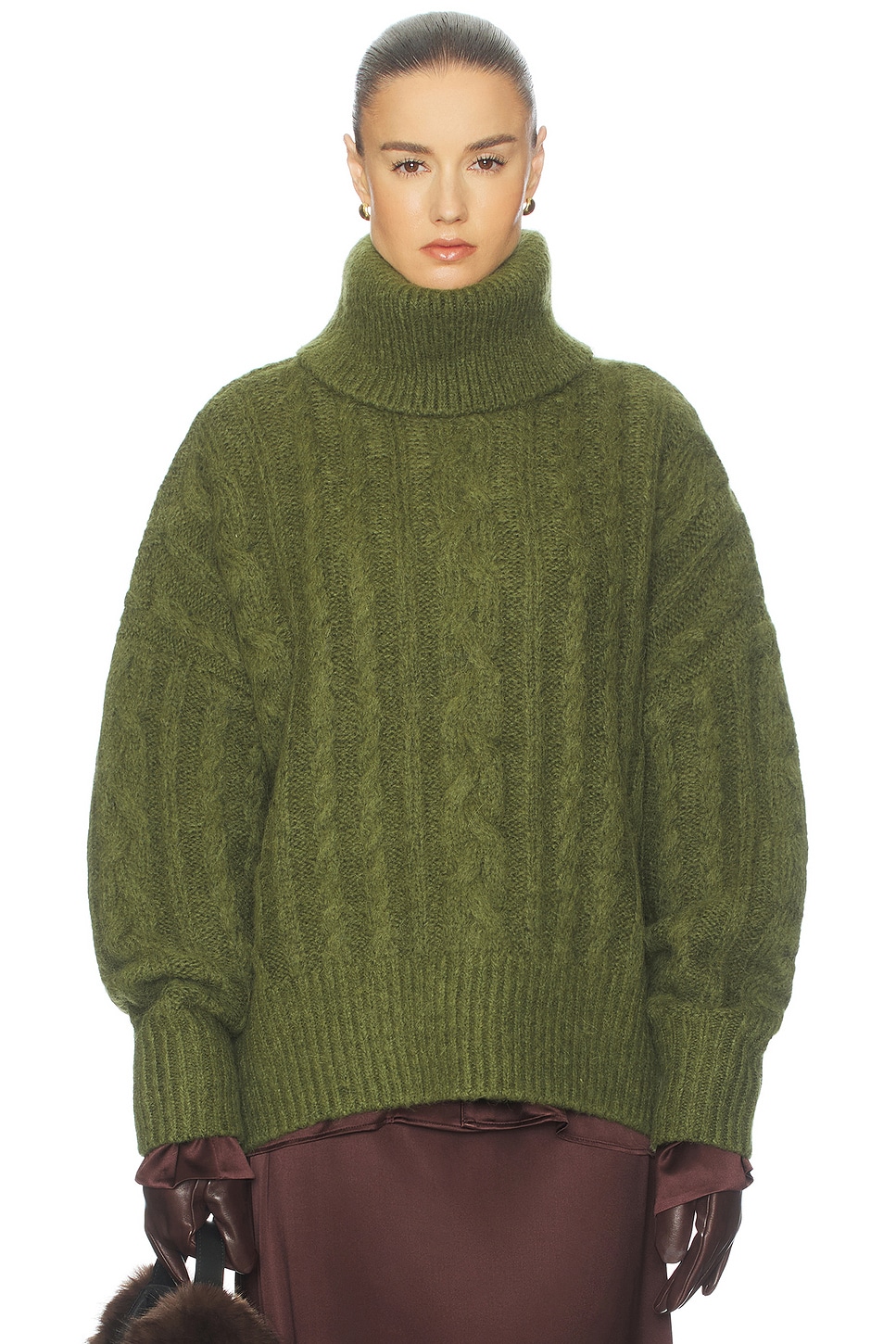 Claudiya Cable Turtleneck