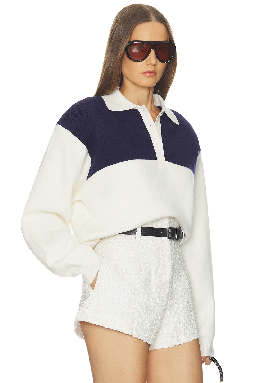 Helsa Sindy Color Block Knit Polo