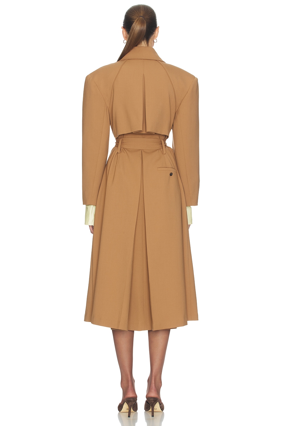 Helsa Wool Blend Midi Trench in Nutmeg | REVOLVE