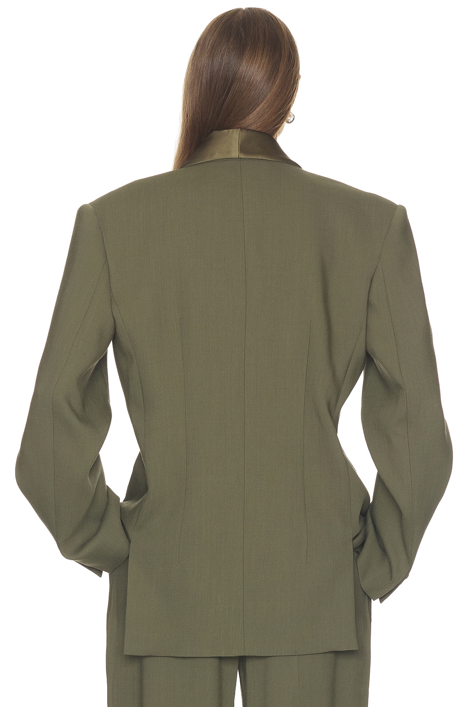Helsa Wool Blend Longline Suiting Blazer