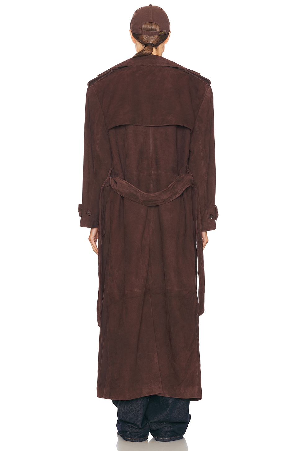Suede Trench Coat - Thumbnail 5