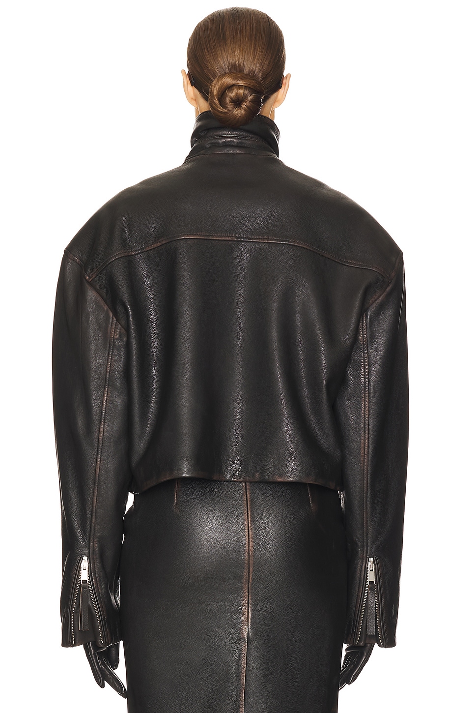 Helsa The Leather Oversized Moto Jacket