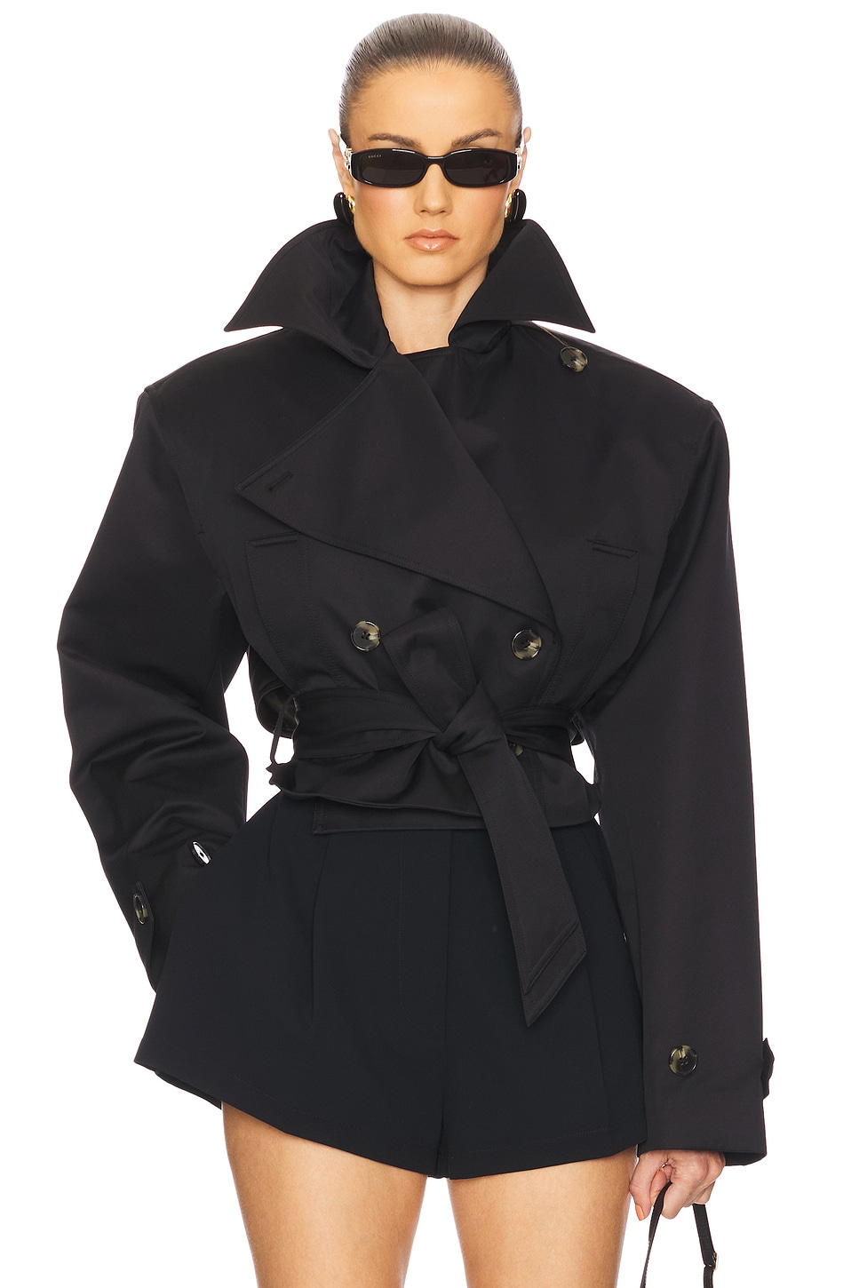 Oversized Cropped Trench