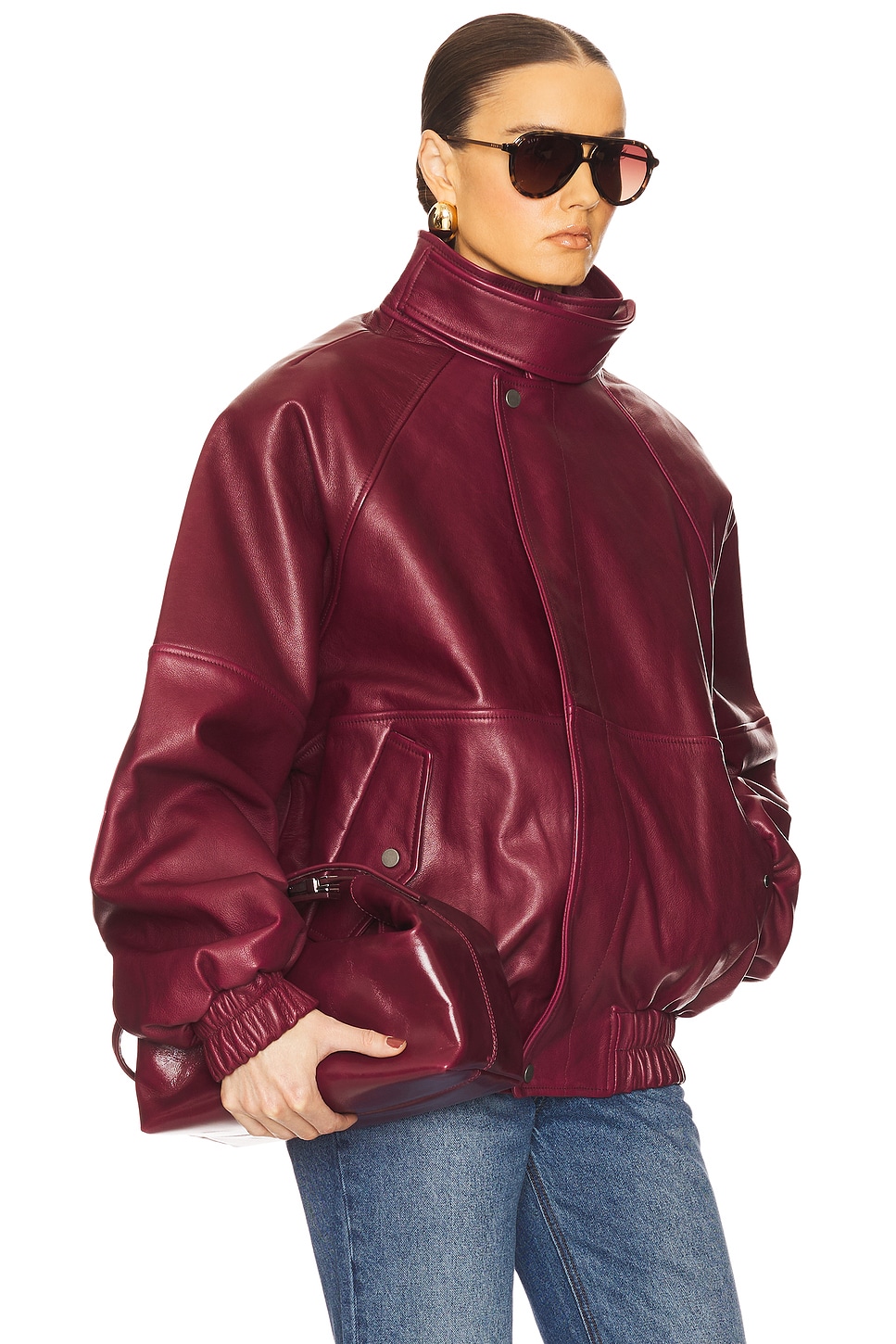The Oversized Leather Bomber - Thumbnail 3