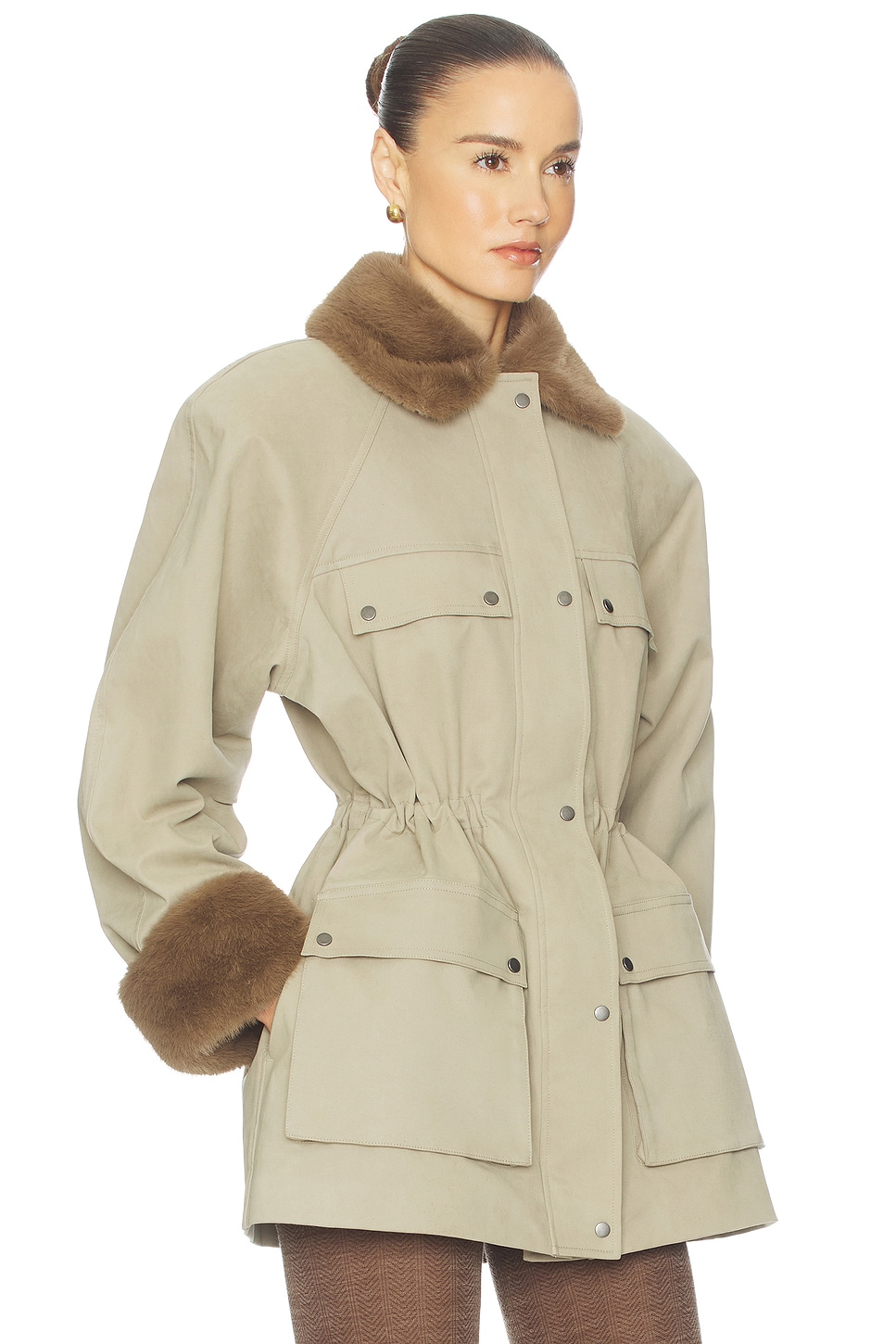 Helsa The Balmoral Jacket With Faux Fur Trim