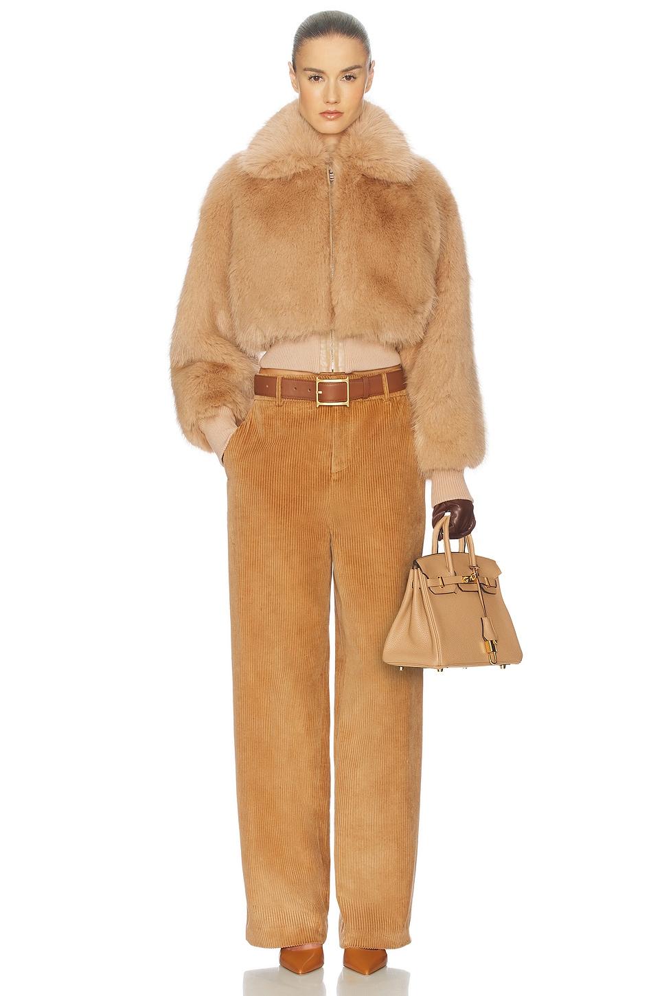 Faux Fox Bomber Jacket