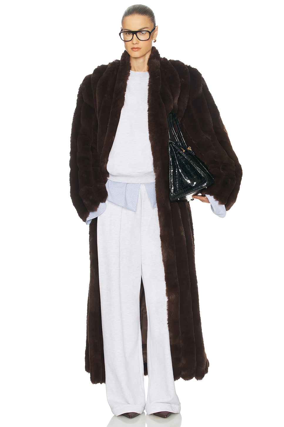 Helsa The Irina Faux Fur Coat in Java | REVOLVE