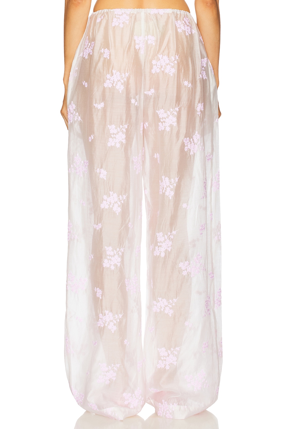 Helsa House Pants in Cherry Blossom Embroidery