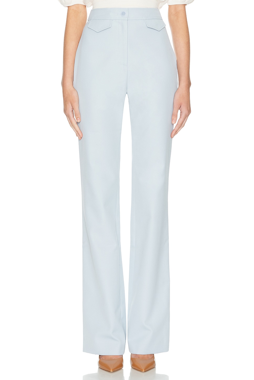 flared arm dress Tall High Waist Flare Dress Pants – Tall Size main image 0