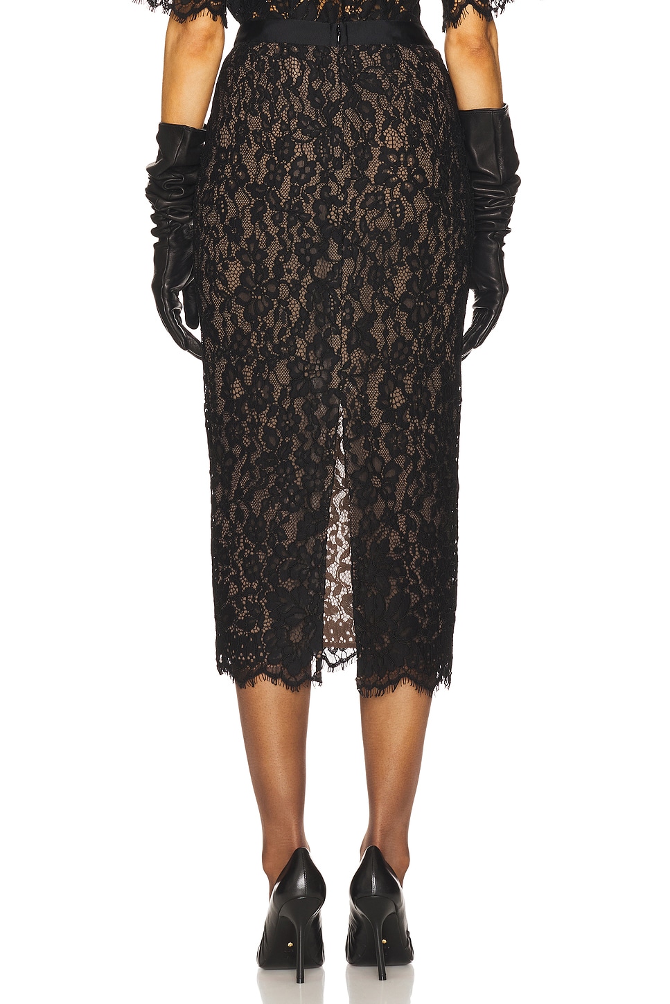 Helsa The Lace Midi Skirt