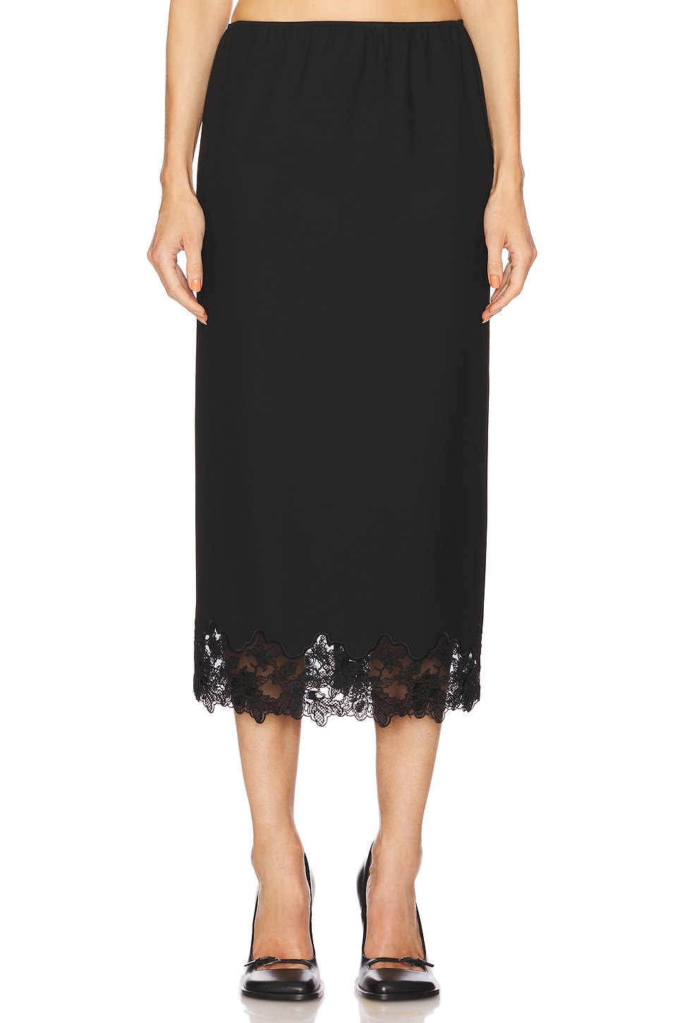 Suit Midi Skirt With Lace