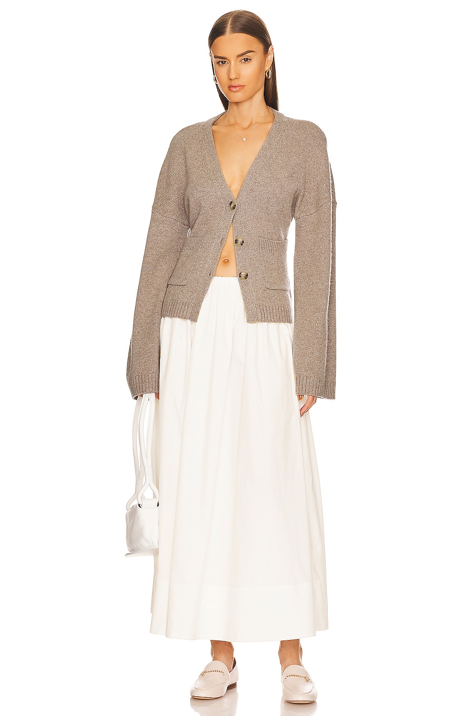Cotton Poplin Midi Skirt