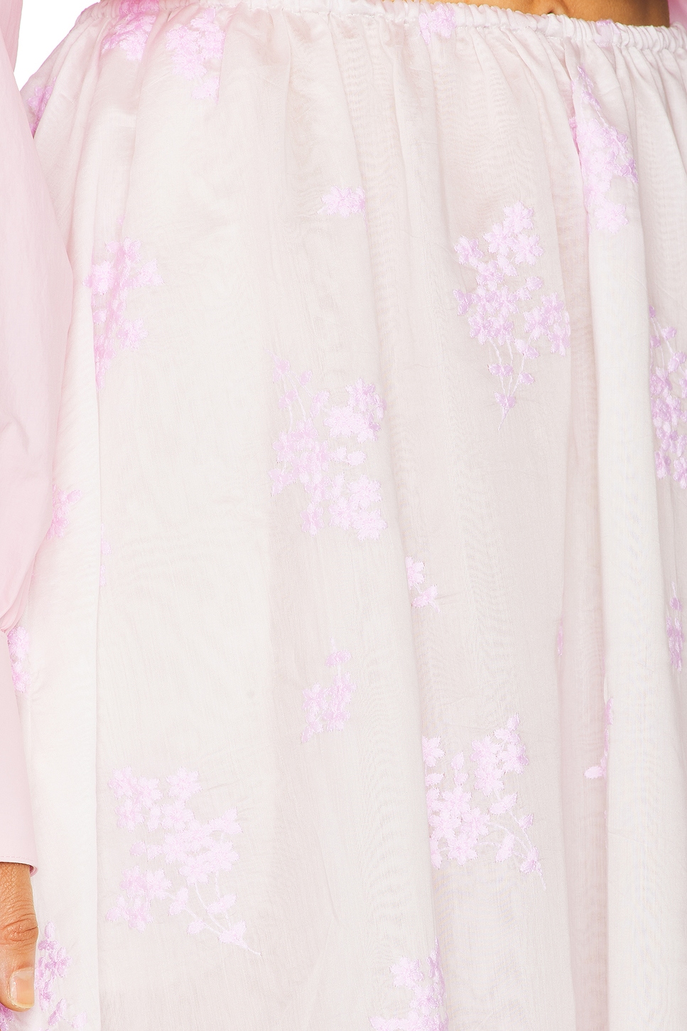 Midday Skirt in Cherry Blossom Embroidery