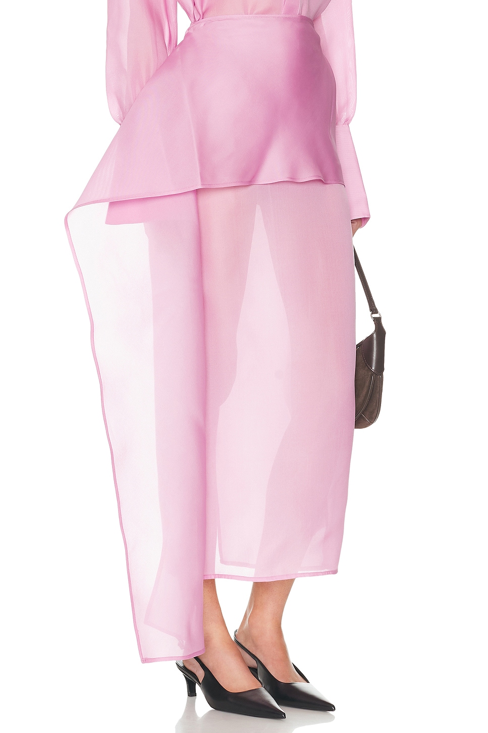 The Silk Gazar Skirt With Drape - thumbnail 2