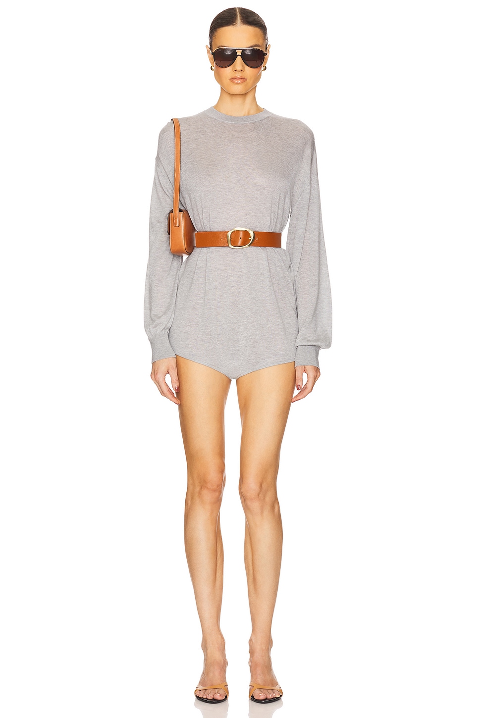Helsa Aurinda Romper in Heather Grey | REVOLVE