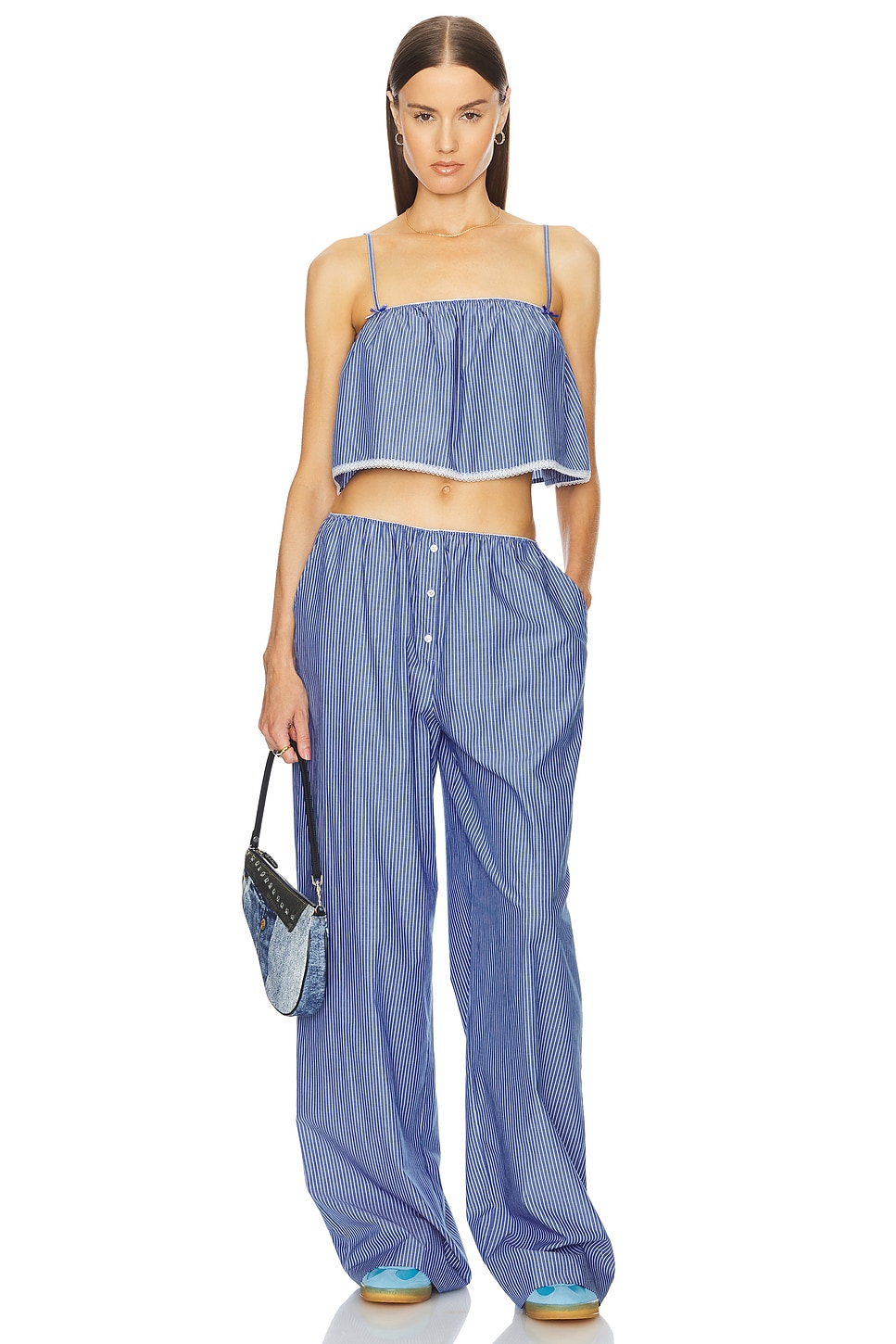 Helsa Pinstripe Poplin Camisole thumbnail