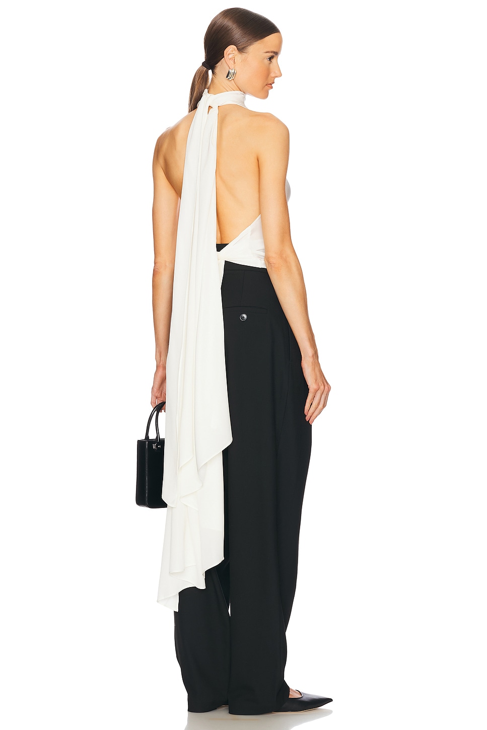 sachin and babi light blue dress Helsa The Heavy Crepe Halter Dress in Celadon main image 1