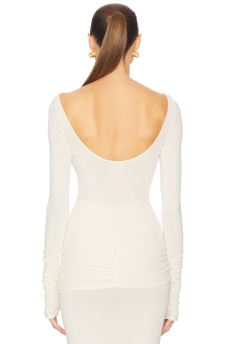 Helsa Matte Jersey Long Sleeve Top