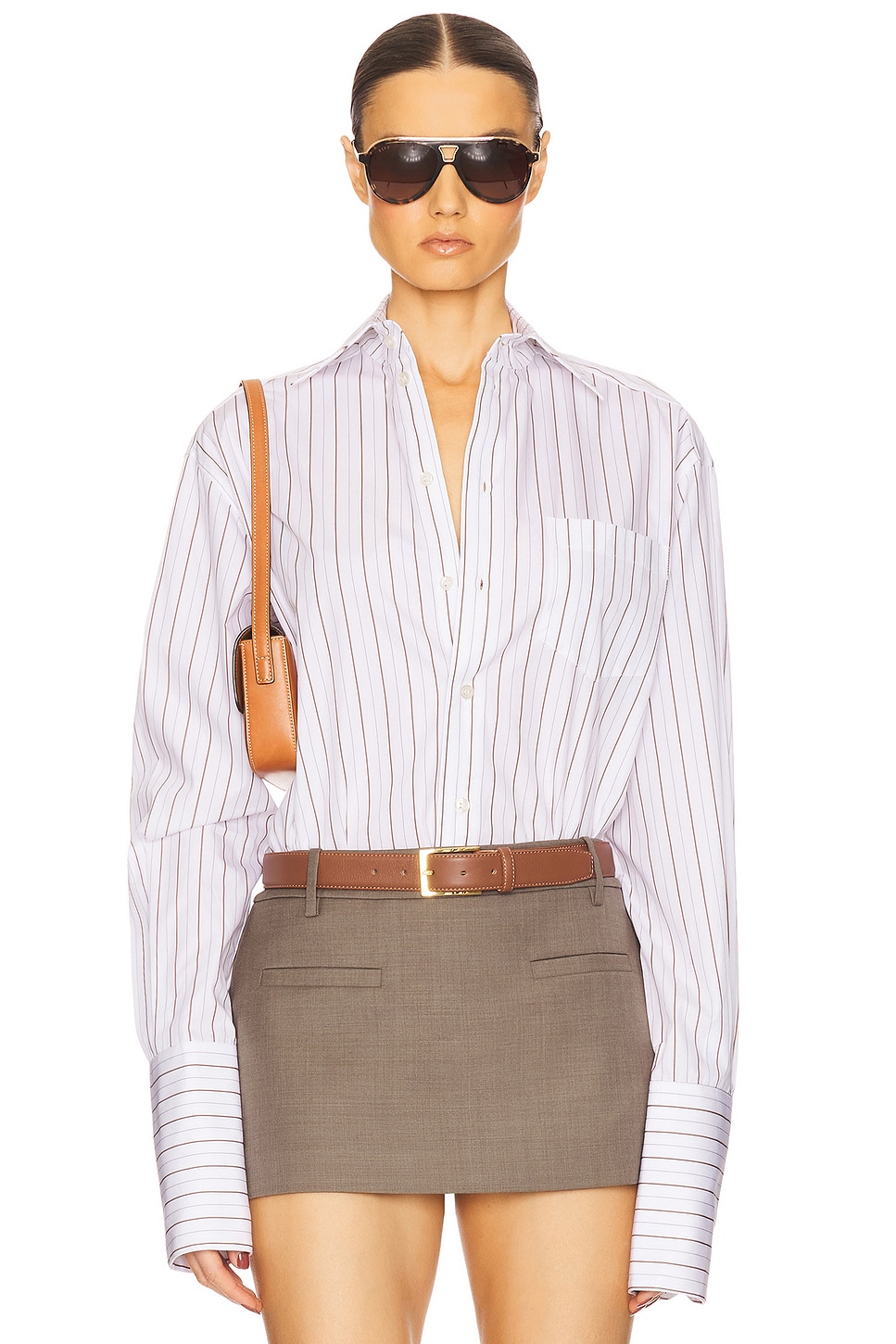 Classic Fit Stripe Poplin Shirt