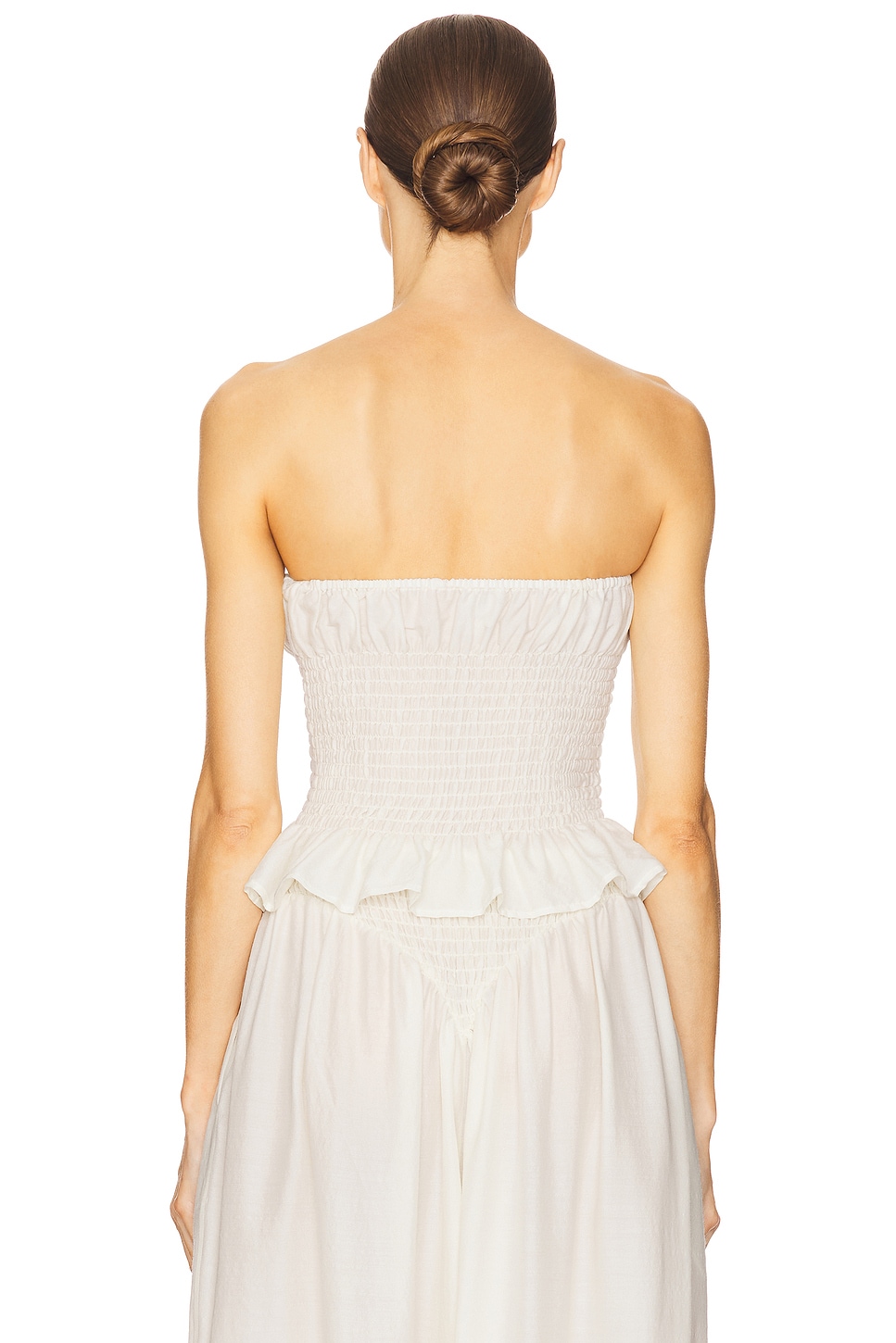 Helsa The Smocked Tunic in Silk And Wool thumbnail