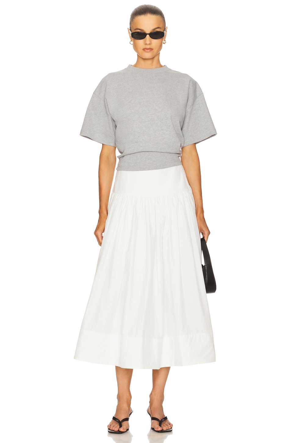 Helsa The Sculpted Tee in Thick Jersey