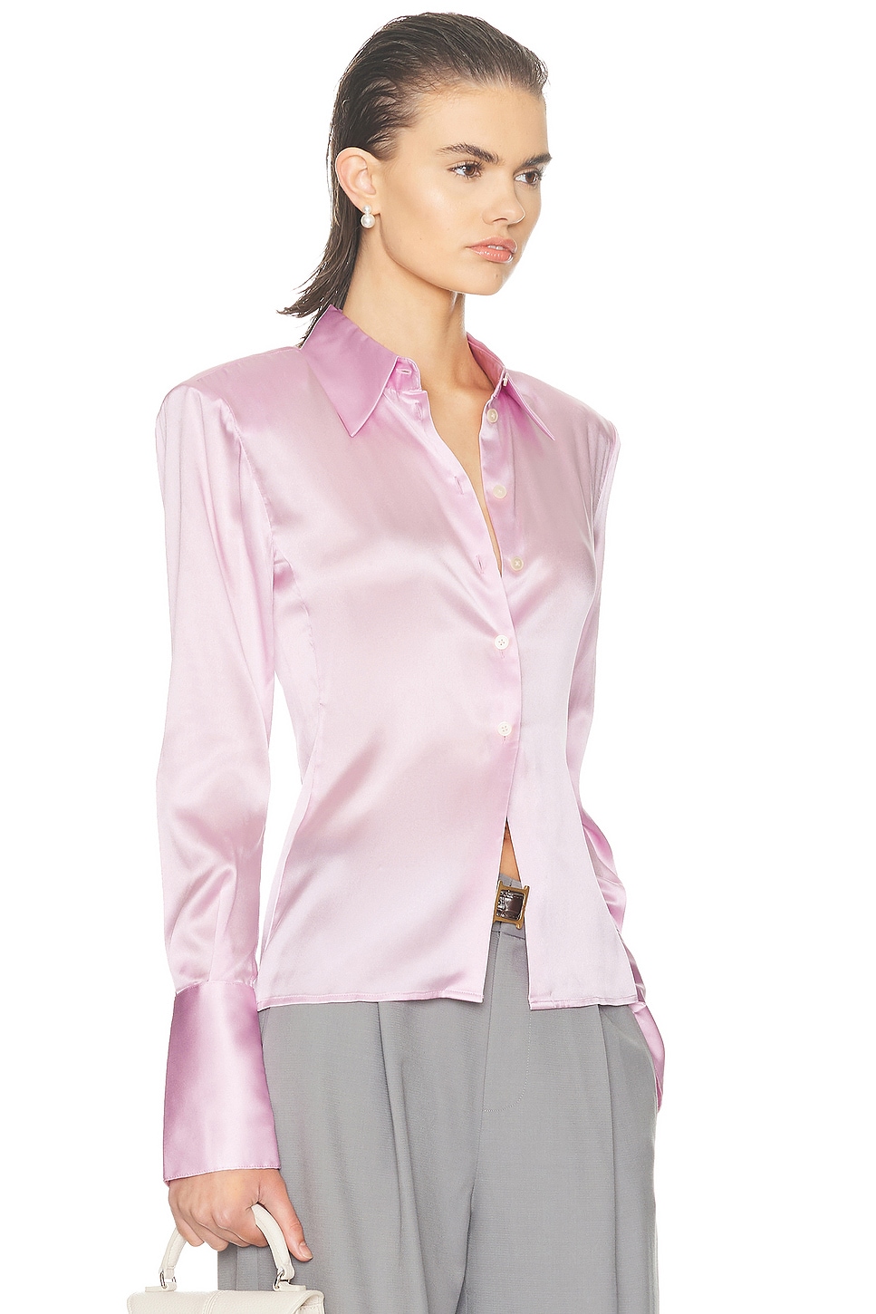 Helsa The Silk Charmeuse Shirt