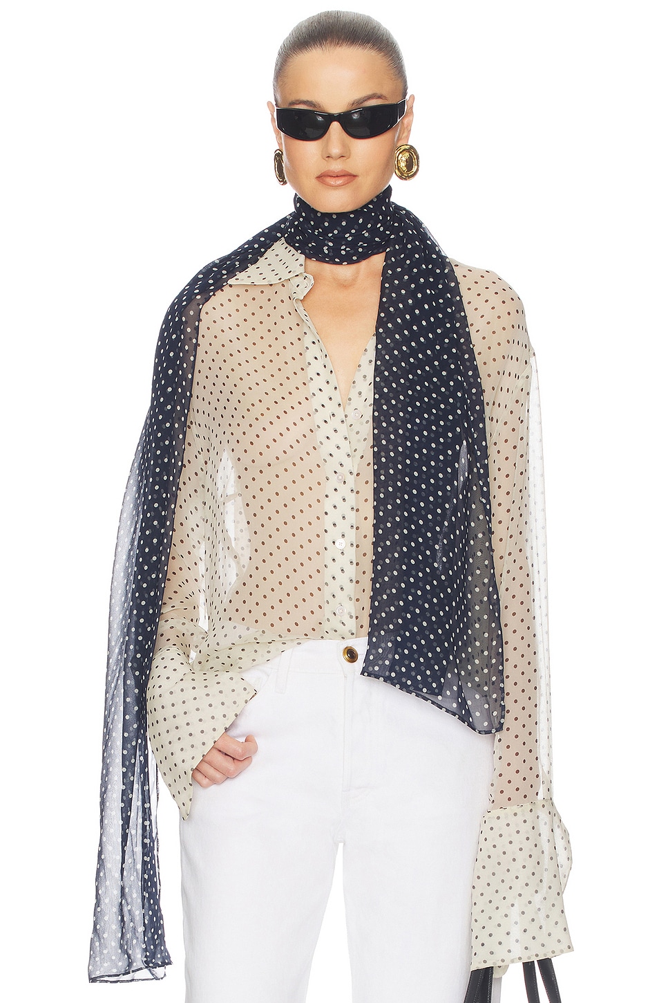 The Relaxed Shirt in Silk Chiffon