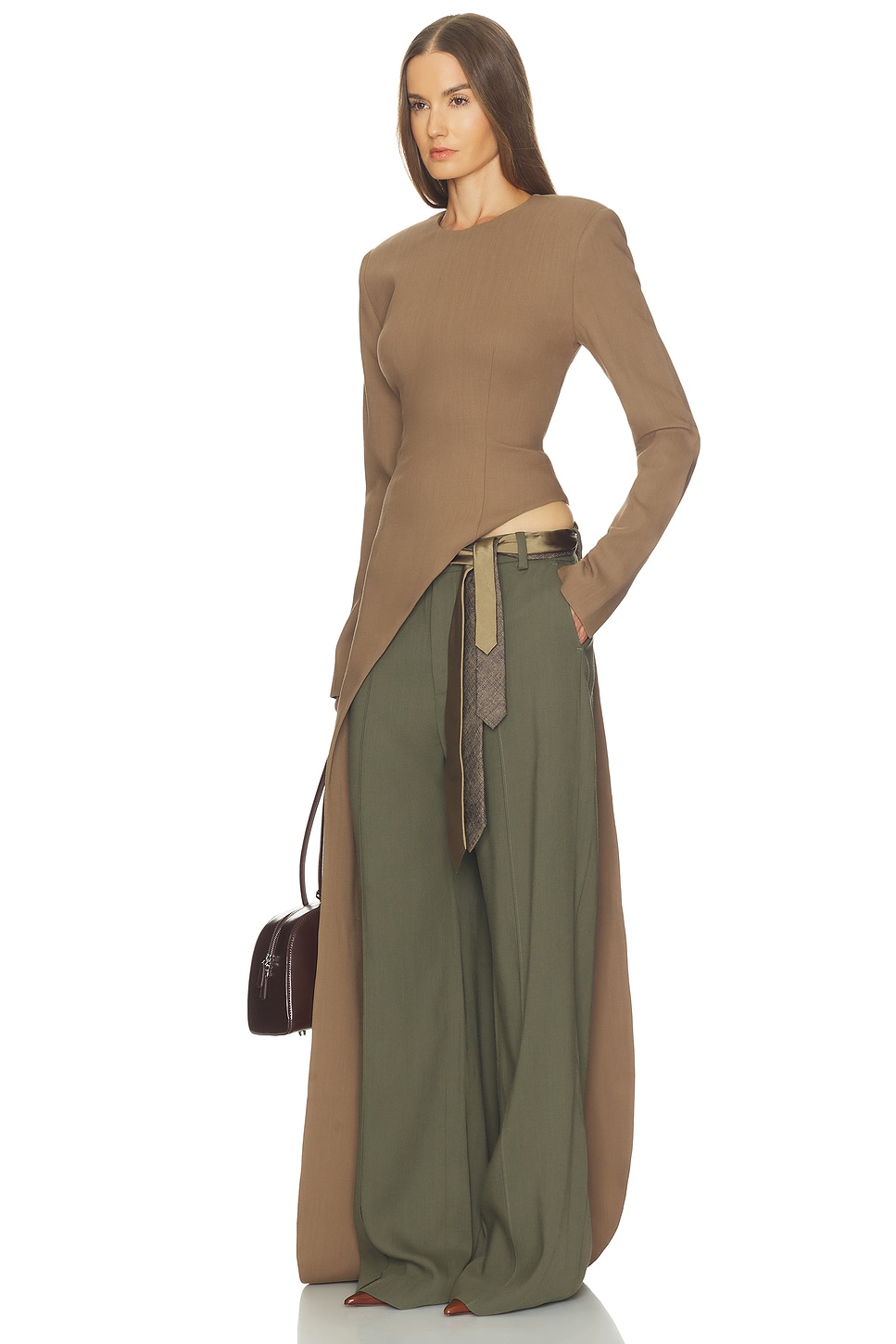 Helsa Wool Blend Asymmetrical Tunic