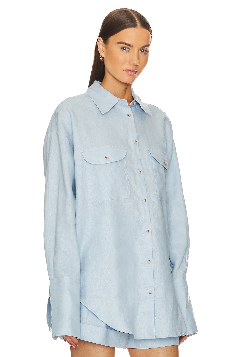 Helsa Linen Button Down Shirt thumbnail