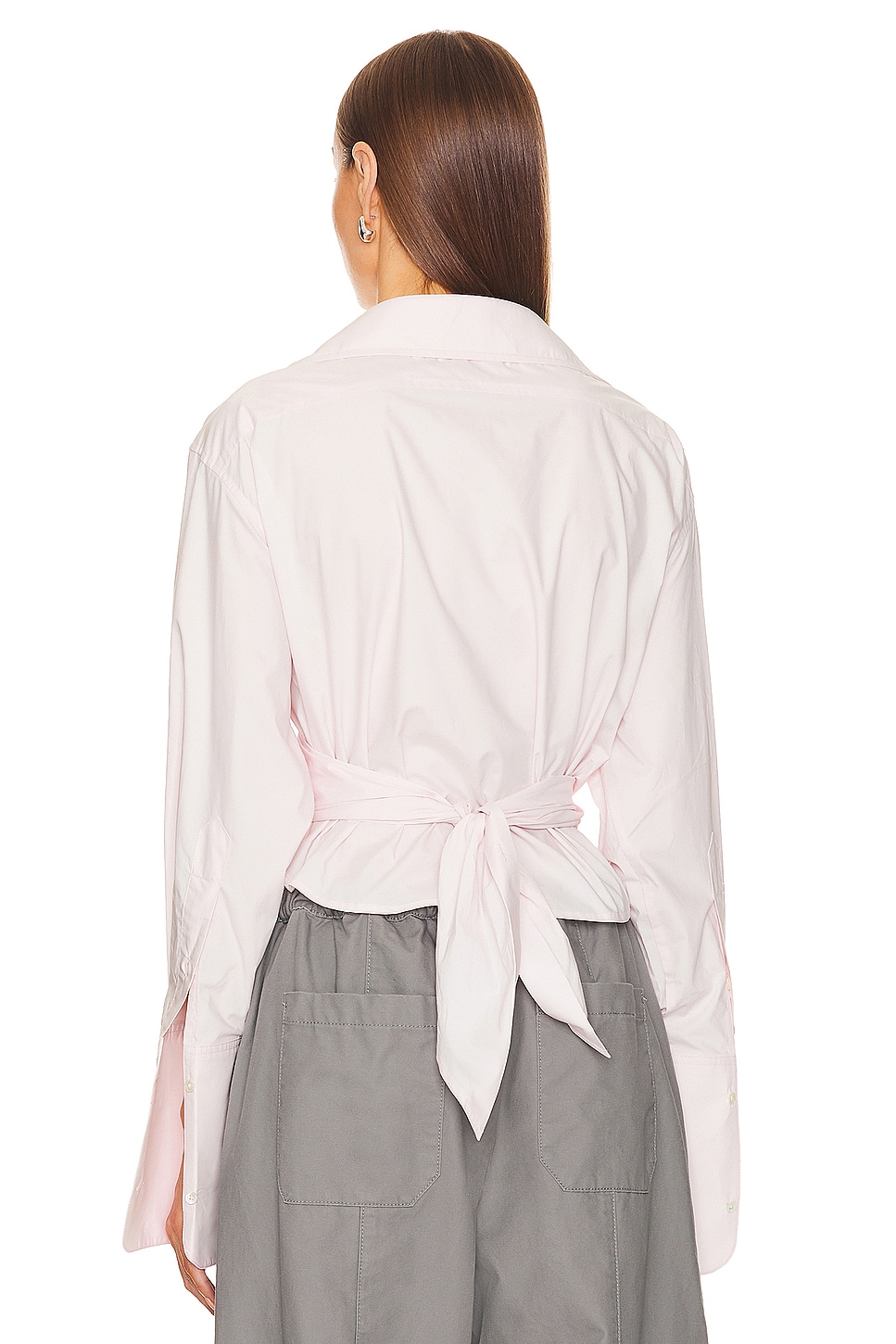 Helsa Poplin Wrap Shirt
