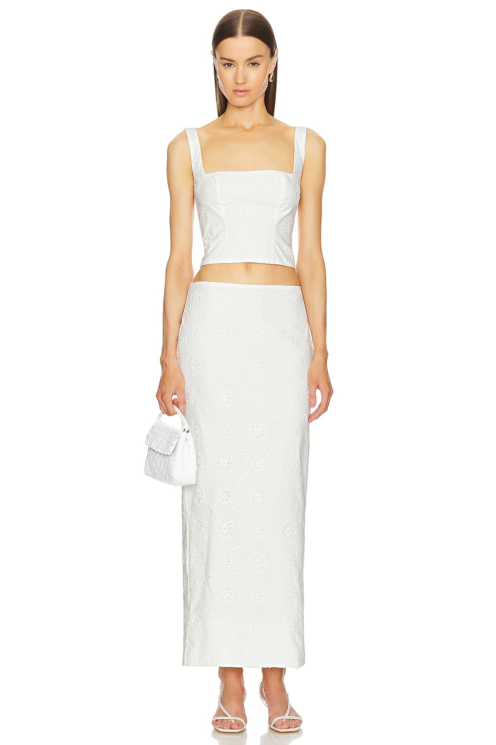 Helsa Eyelet Corset Top thumbnail