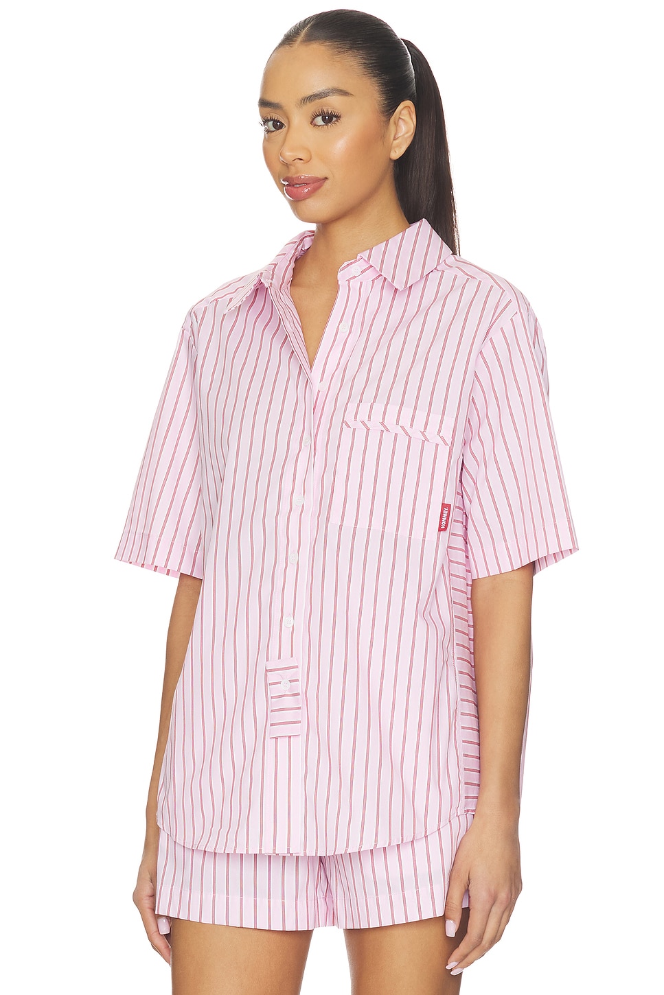 Stripe Pajama Short Sleeve Shirt - thumbnail 2