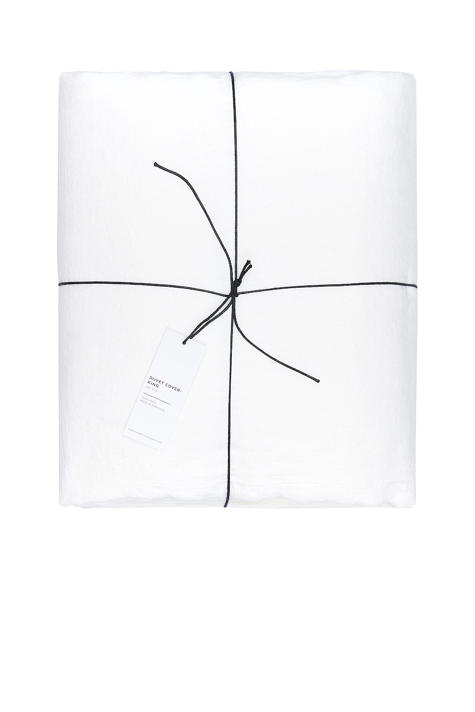 HAWKINS NEW YORK Simple Linen King Duvet Cover in White REVOLVE