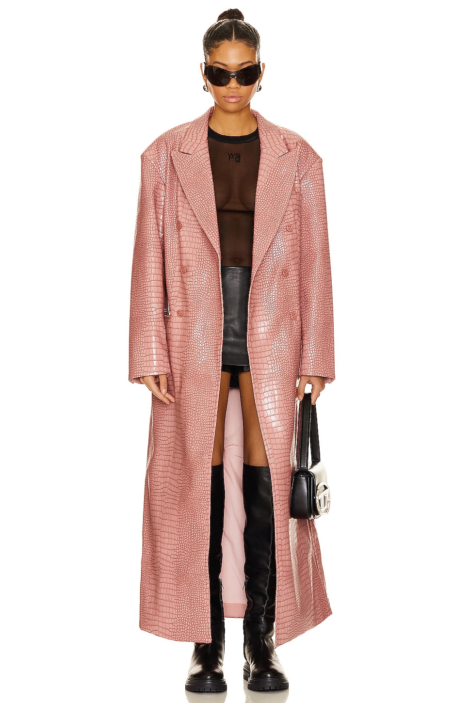 House of Sunny The Floor Length 80s Blazer in Blush | REVOLVE