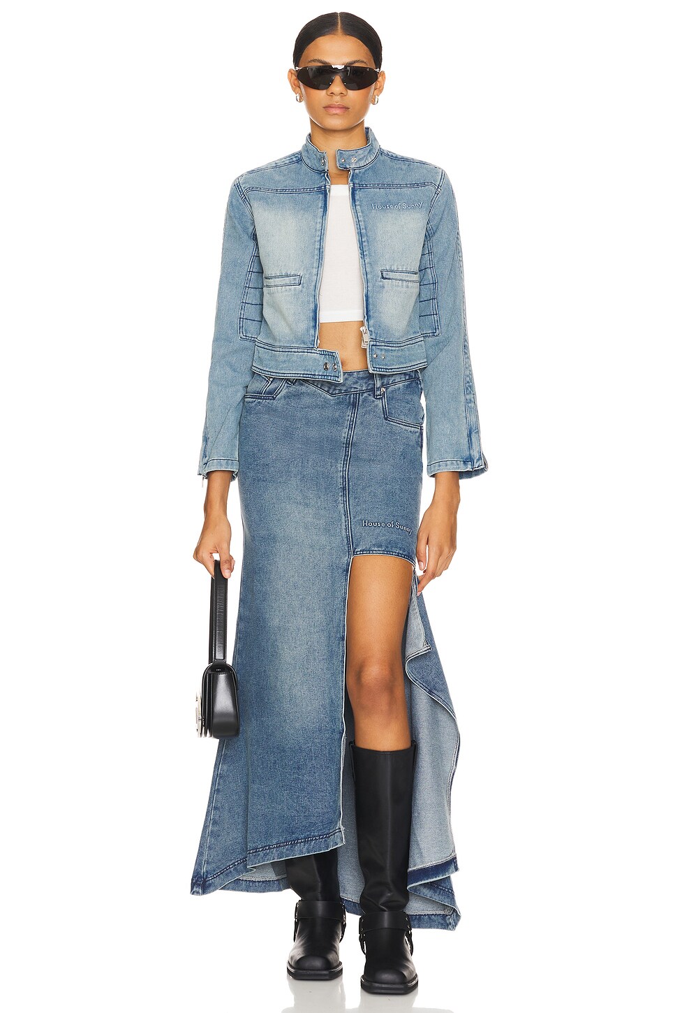 The Sunny Denim Cropped Tank online - Cascade