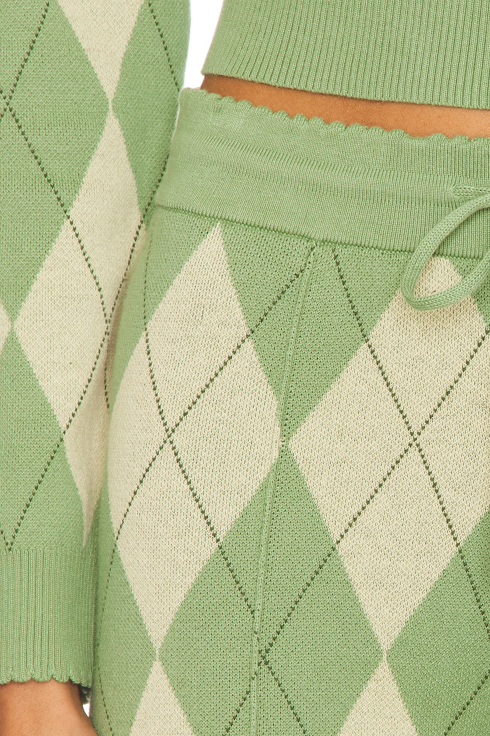 House of Sunny Argyle Lounge Pant in Matcha | REVOLVE
