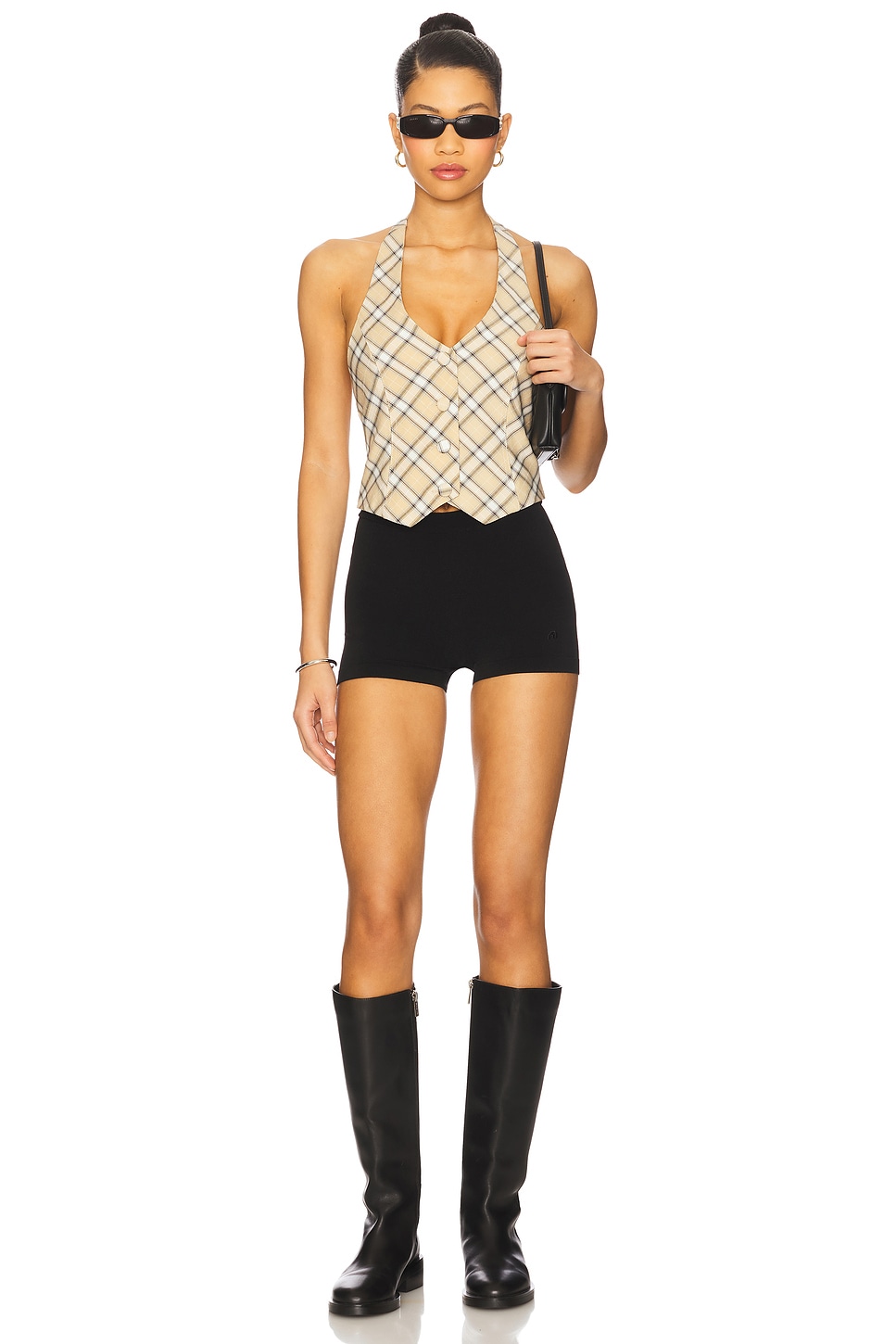 Sloane Check Waistcoat - Thumbnail 4