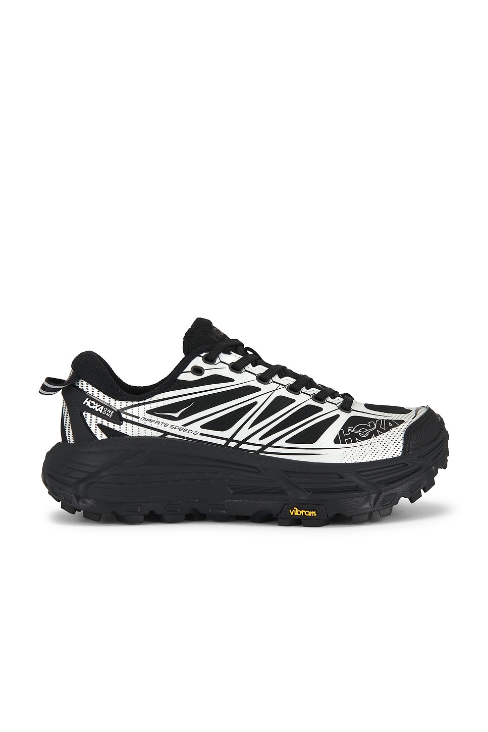 HOKA Mafate Speed 2 Sneaker in Black & Silver | REVOLVE display picture 3