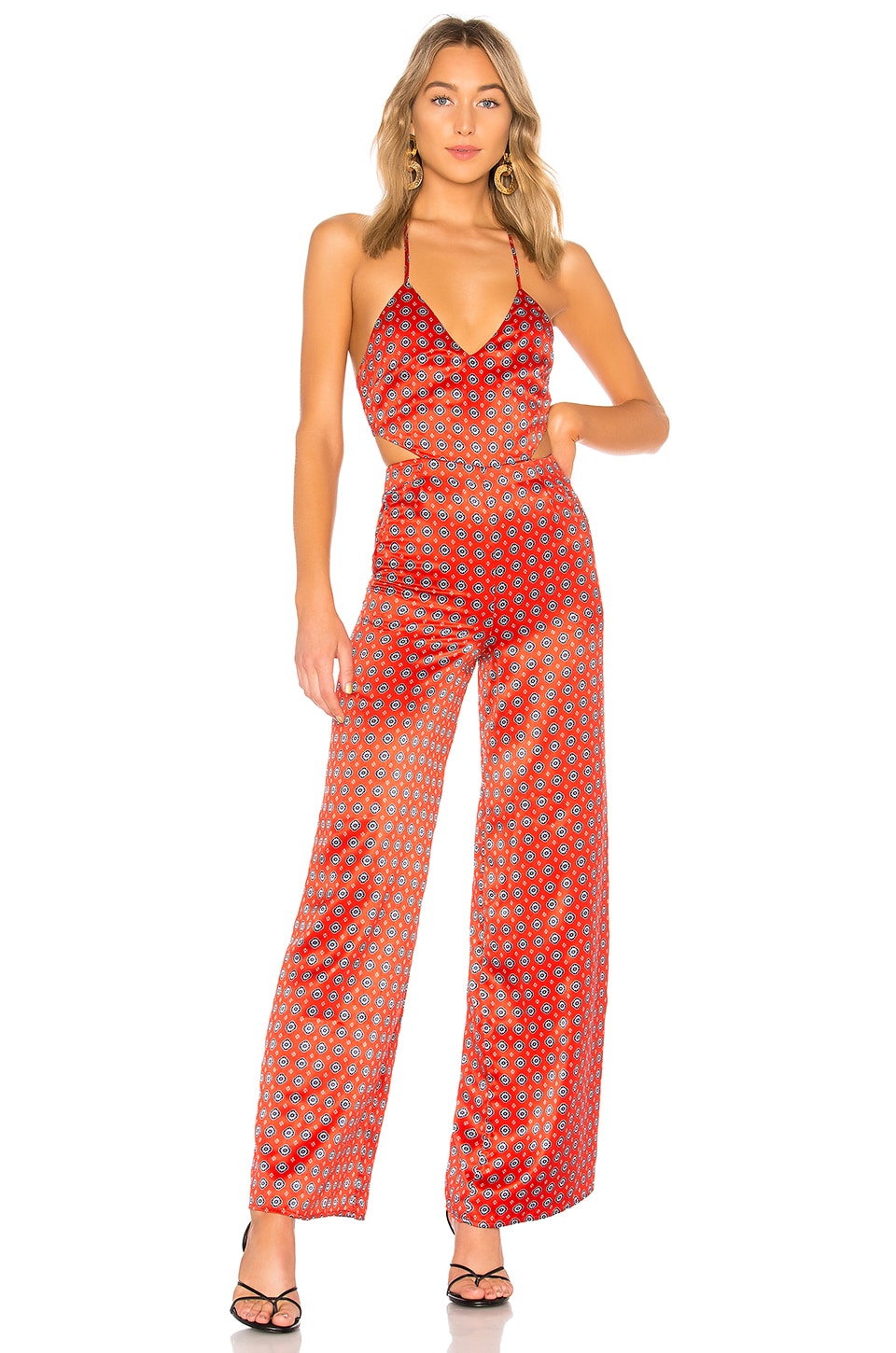 House of Harlow 1960 x REVOLVE Alondra Jumpsuit in Red Geo Tile | REVOLVE