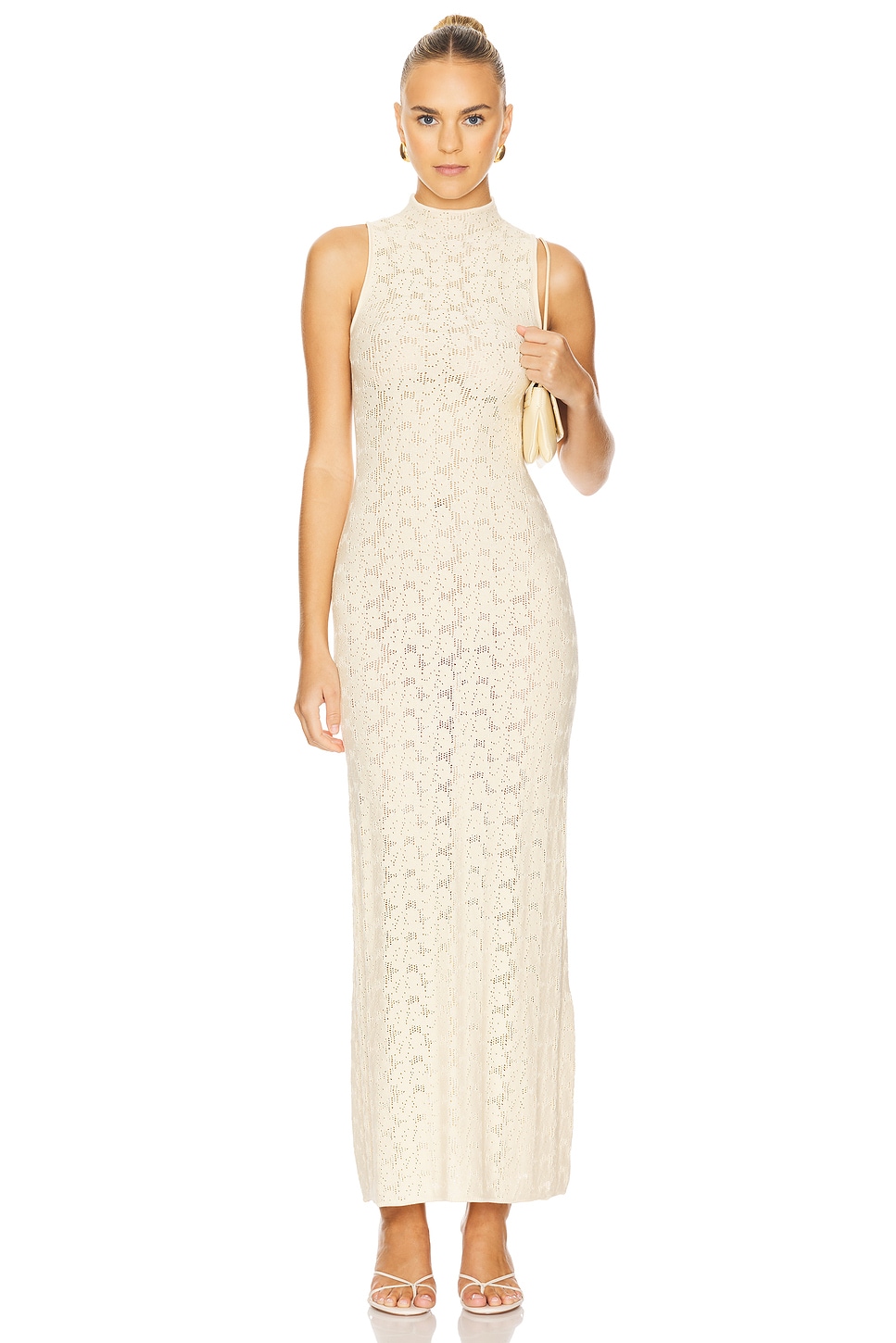 boho white lace dress Long Sleeve Boho Flowy Wedding Dress Lace A-Line V-Neck Beach Gown with Split Front and Sweep Train, Diamond White / 6 main image 1