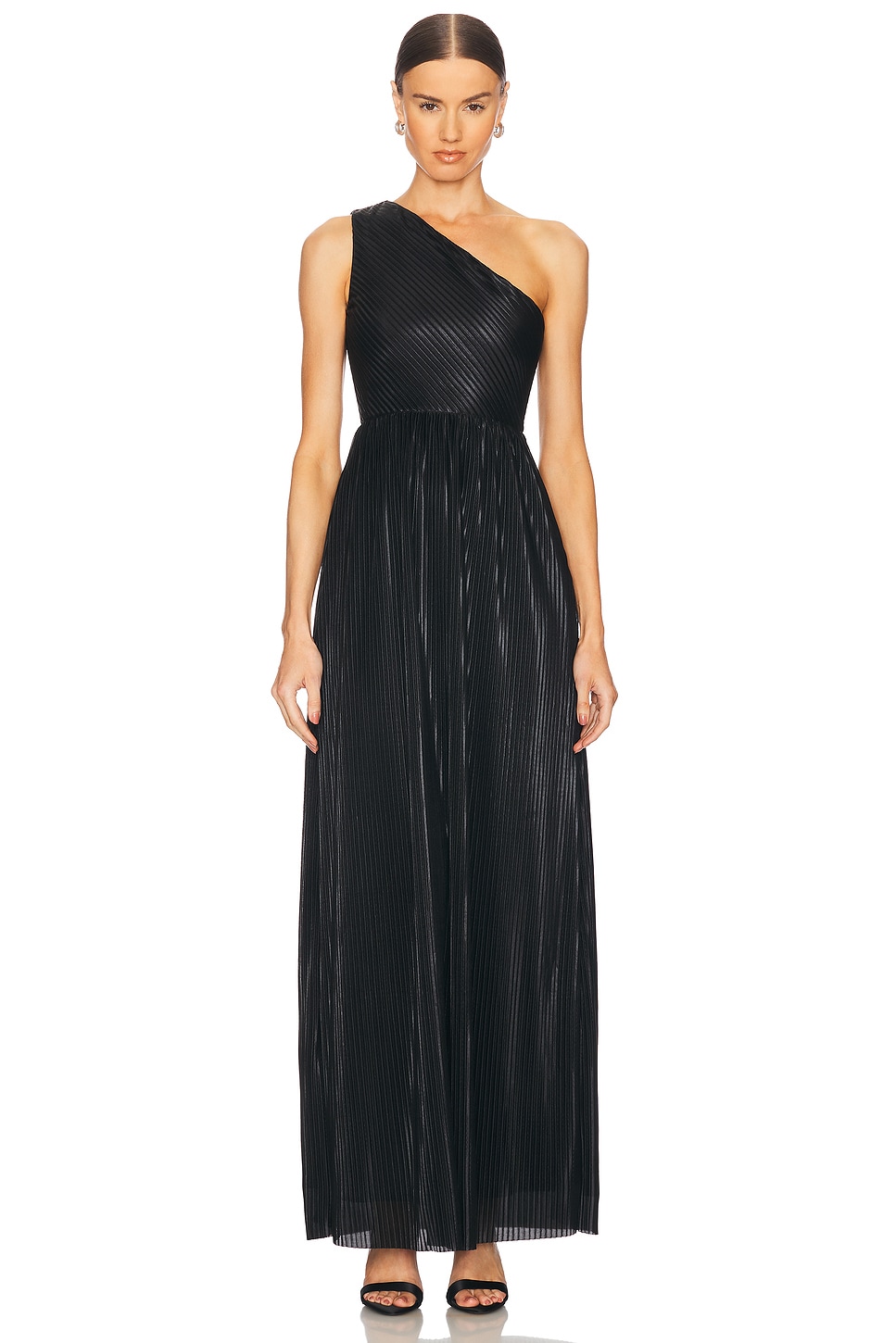 black pleated evening dress Petal & Pup Women's Naira Pleated Maxi Dress main image 0