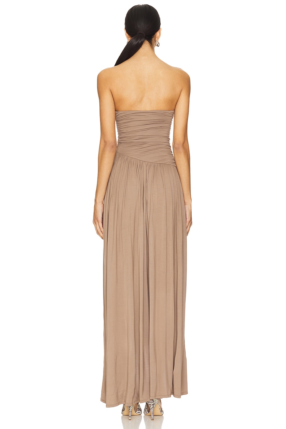 maxi lime green dress Jluxlabel Women's Slinky Krishna One Shoulder Maxi Dress