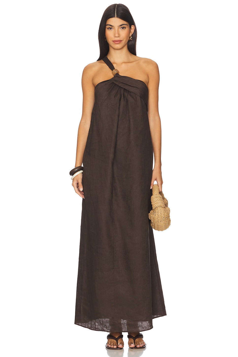 house of harlow 1960 brown dress Zimmermann Tuck Midi Shirt Dress, Cream Chain, Size 2