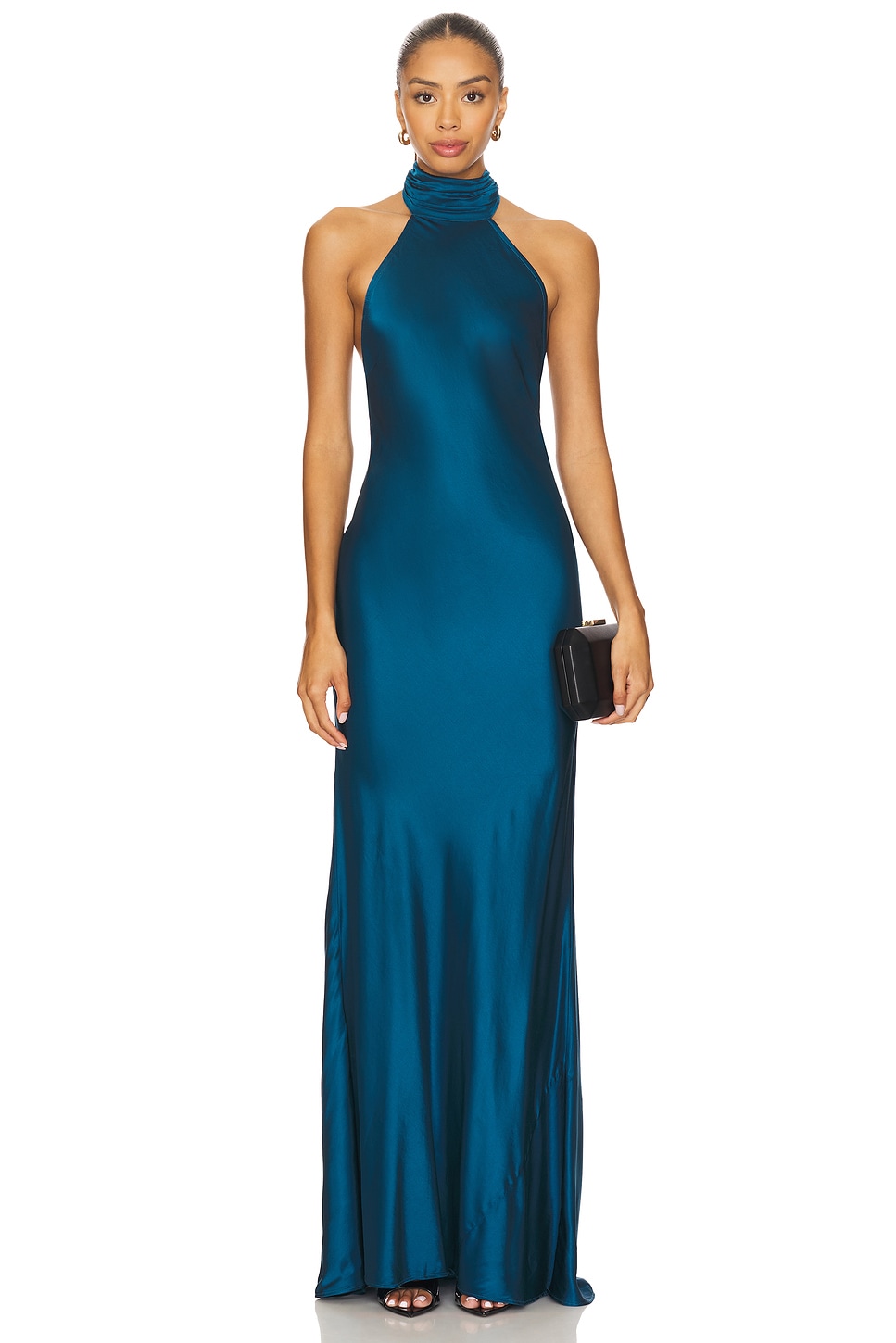 Harlow 1960 House Of Harlow Emerald Dress House Of Harlow 1960 Satin Maxi  Dress Medium M