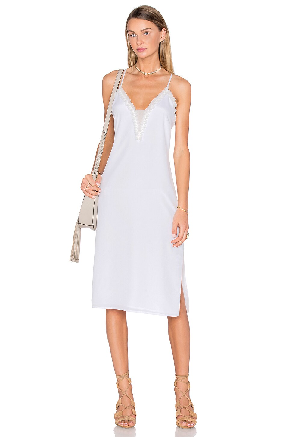House of Harlow 1960 x REVOLVE Stella Deep V Slip Dress in Ivory