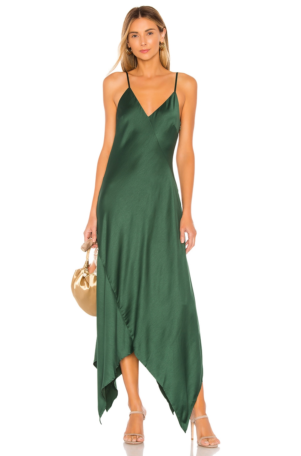 revolve emerald green dress