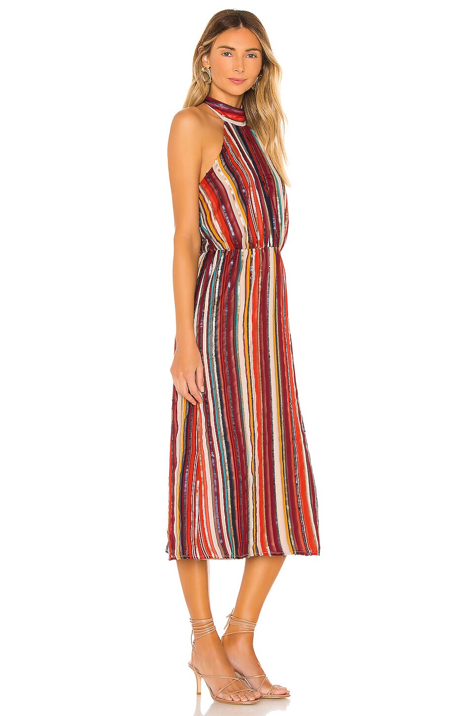 House of Harlow 1960 x REVOLVE Rafaela Midi Dress in Red Multi Stripe