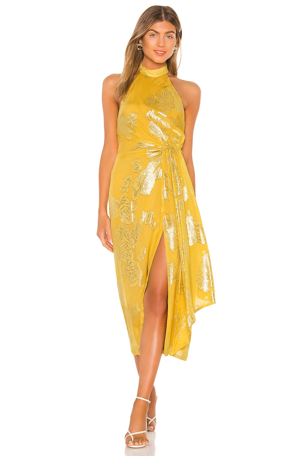 revolve mustard dress